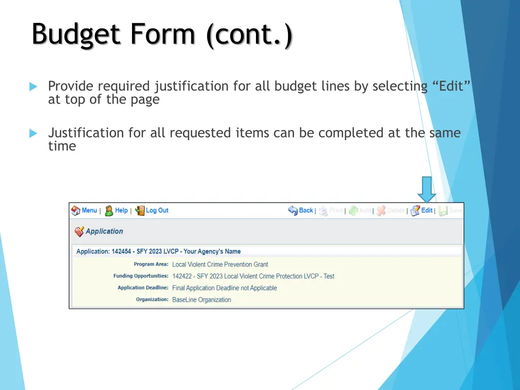 budget form cont 6