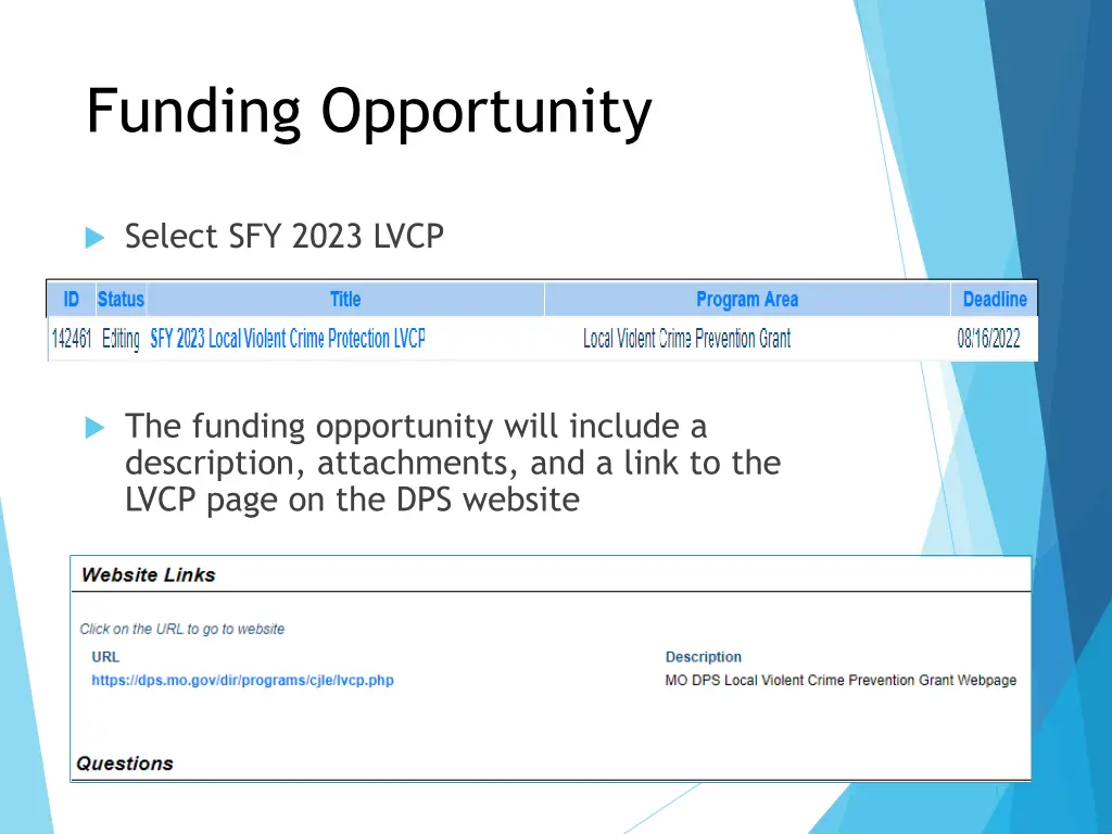 funding opportunity