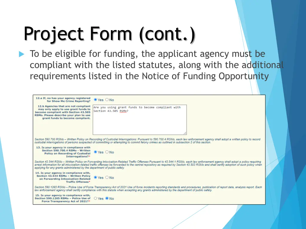 project form cont 1