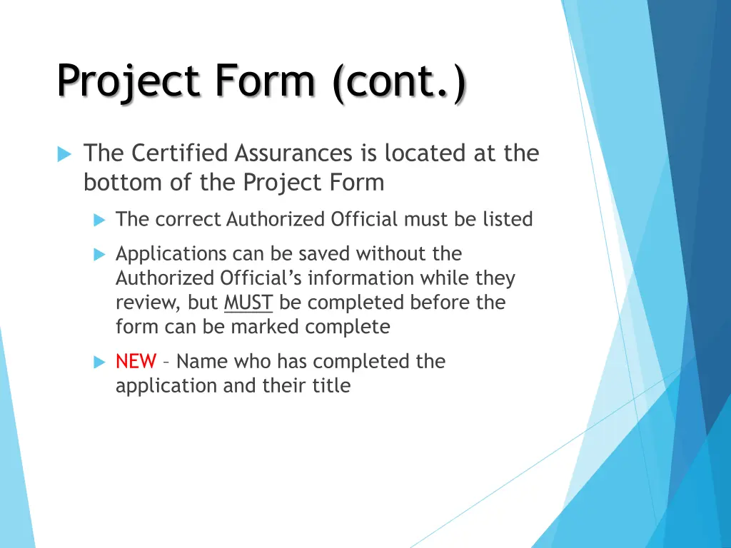 project form cont 5