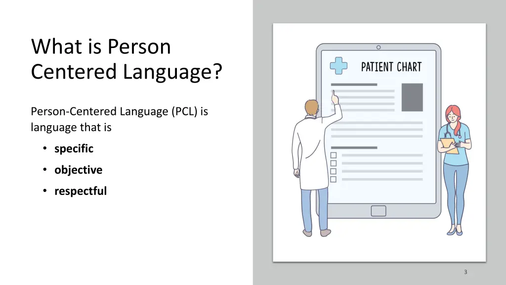 what is person centered language