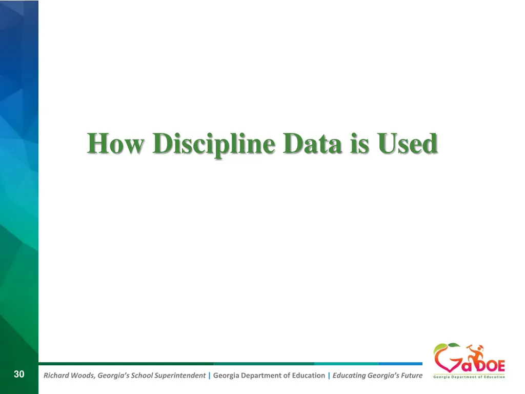 how discipline data is used