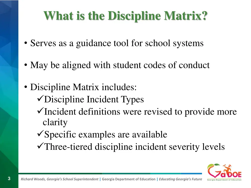 what is the discipline matrix