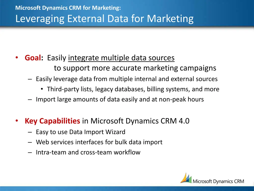 microsoft dynamics crm for marketing leveraging