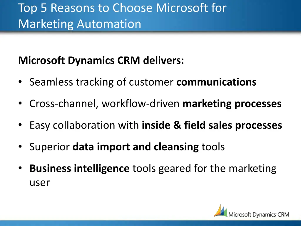 top 5 reasons to choose microsoft for marketing