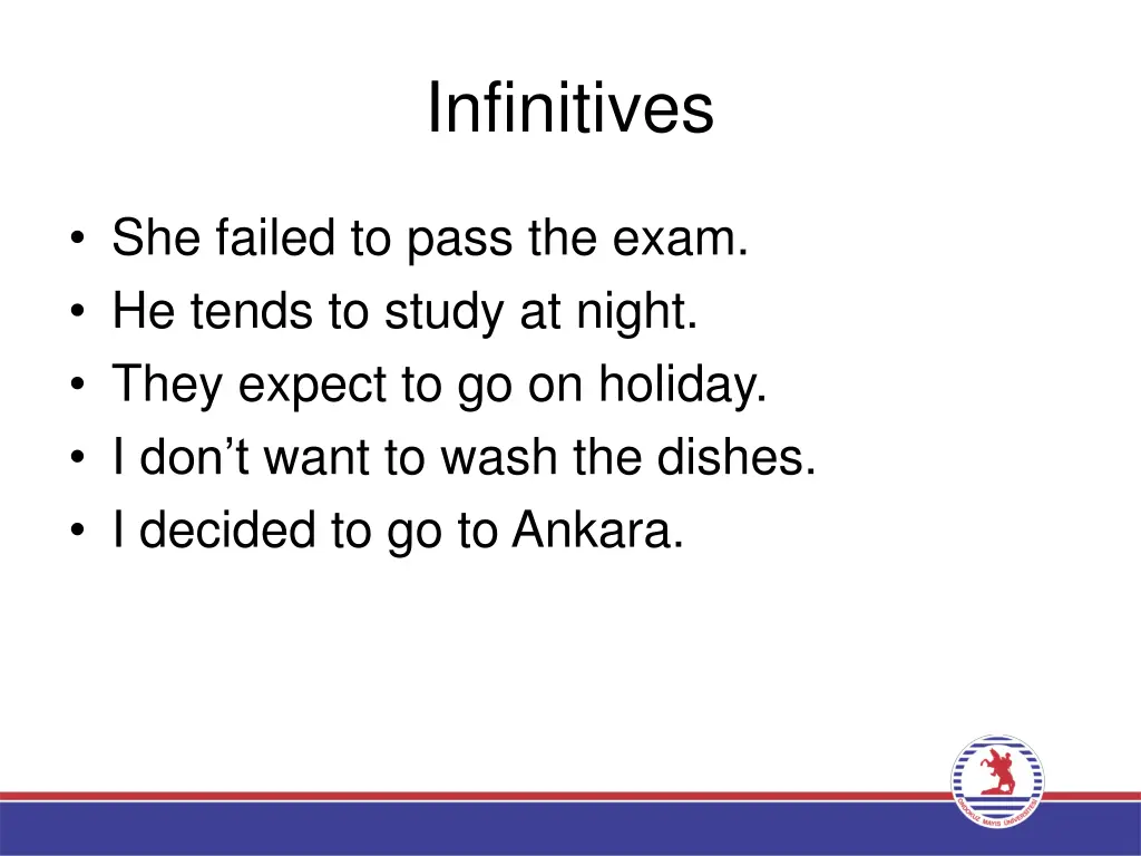 infinitives