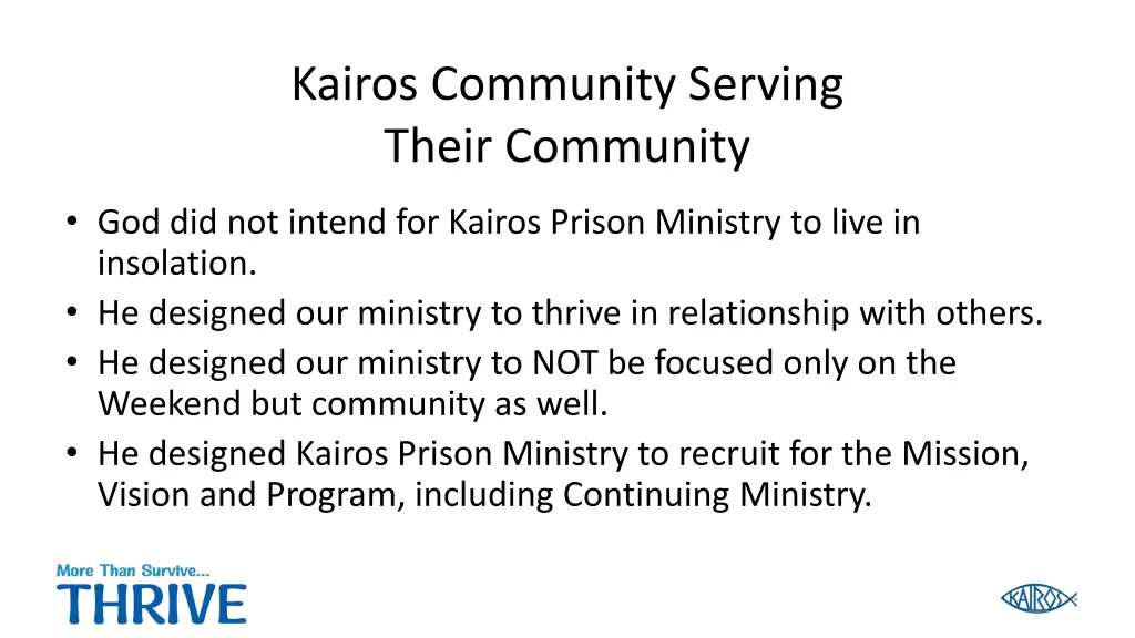 kairos community serving their community