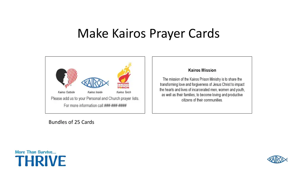 make kairos prayer cards