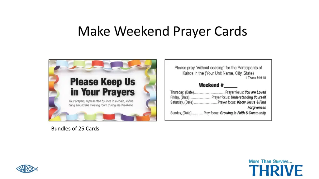 make weekend prayer cards