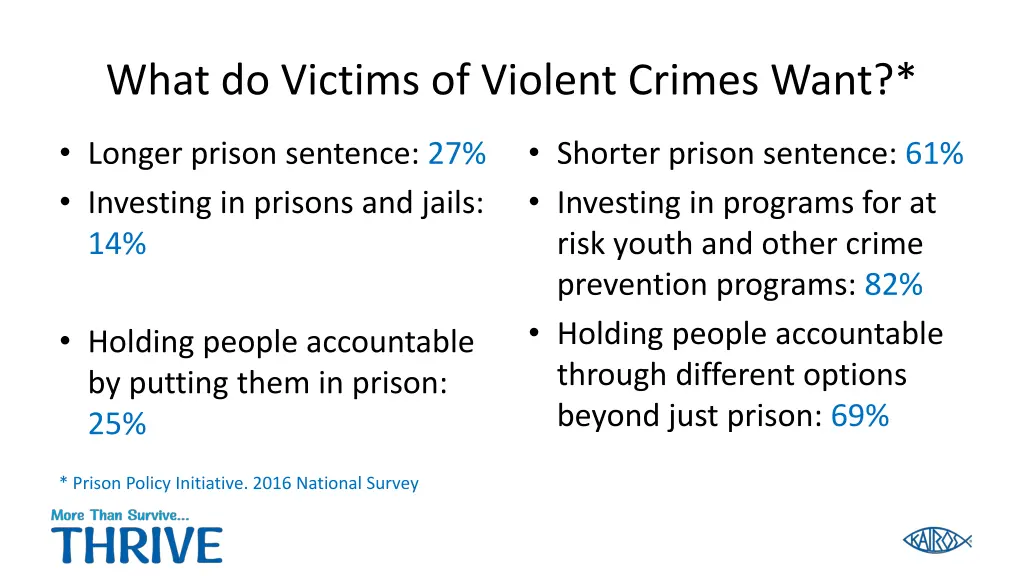 what do victims of violent crimes want