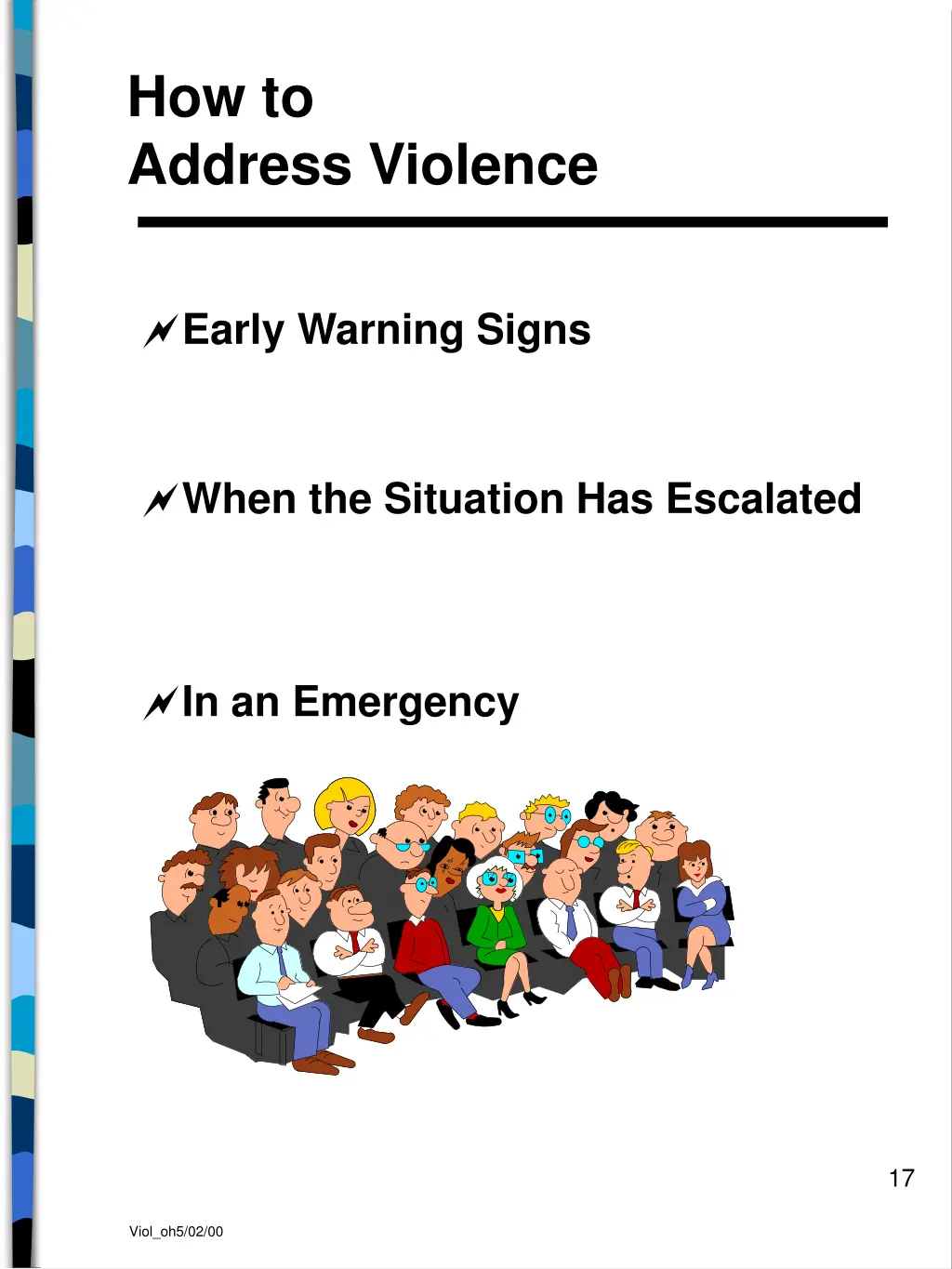 how to address violence