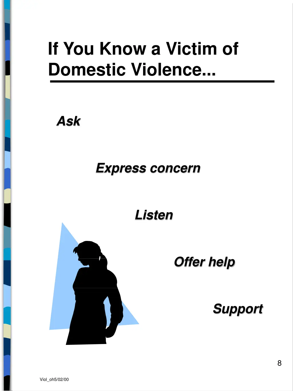 if you know a victim of domestic violence