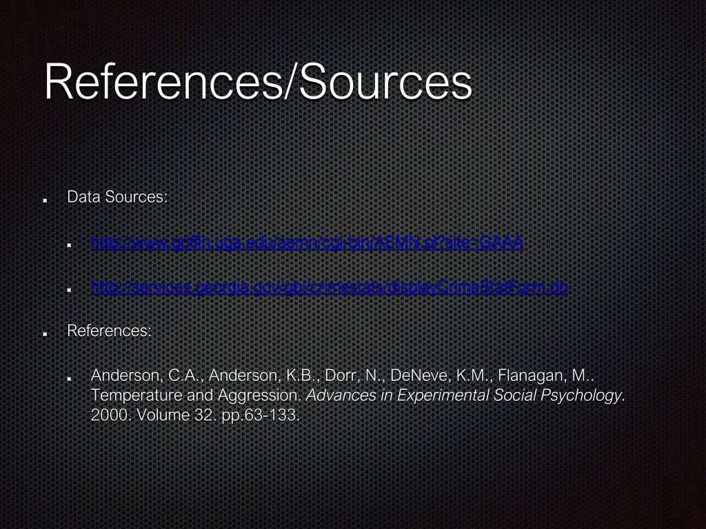 references sources