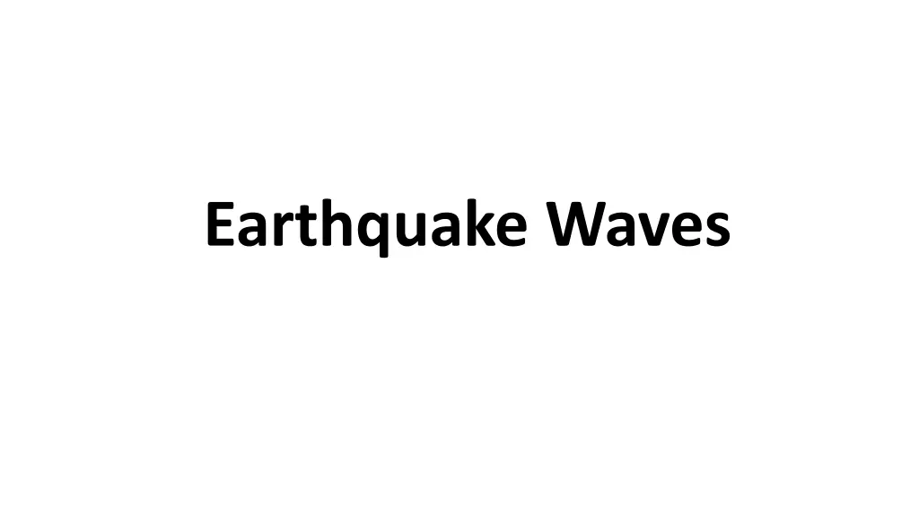 earthquake waves