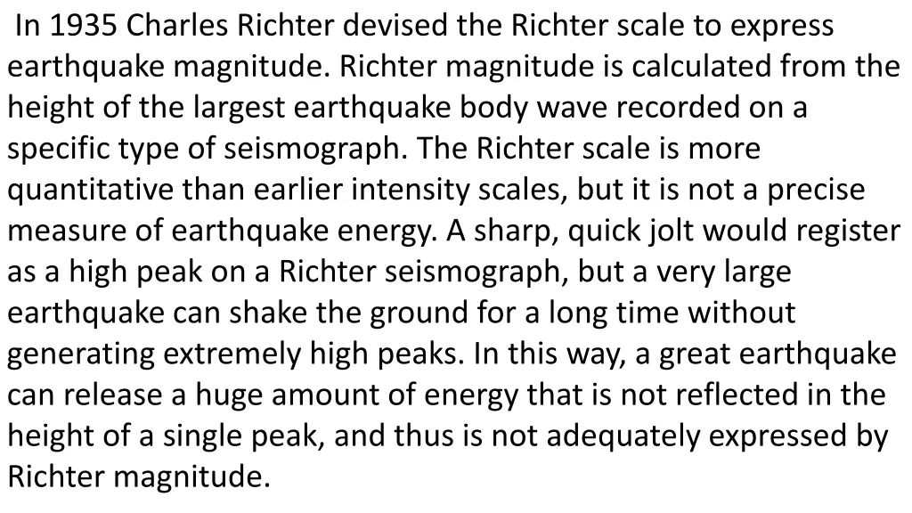 in 1935 charles richter devised the richter scale