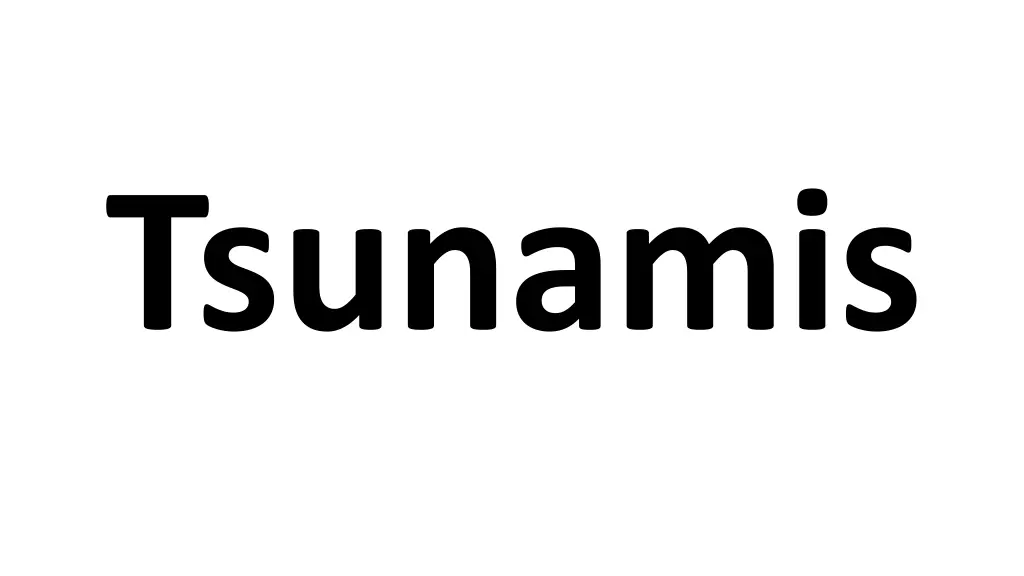 tsunamis