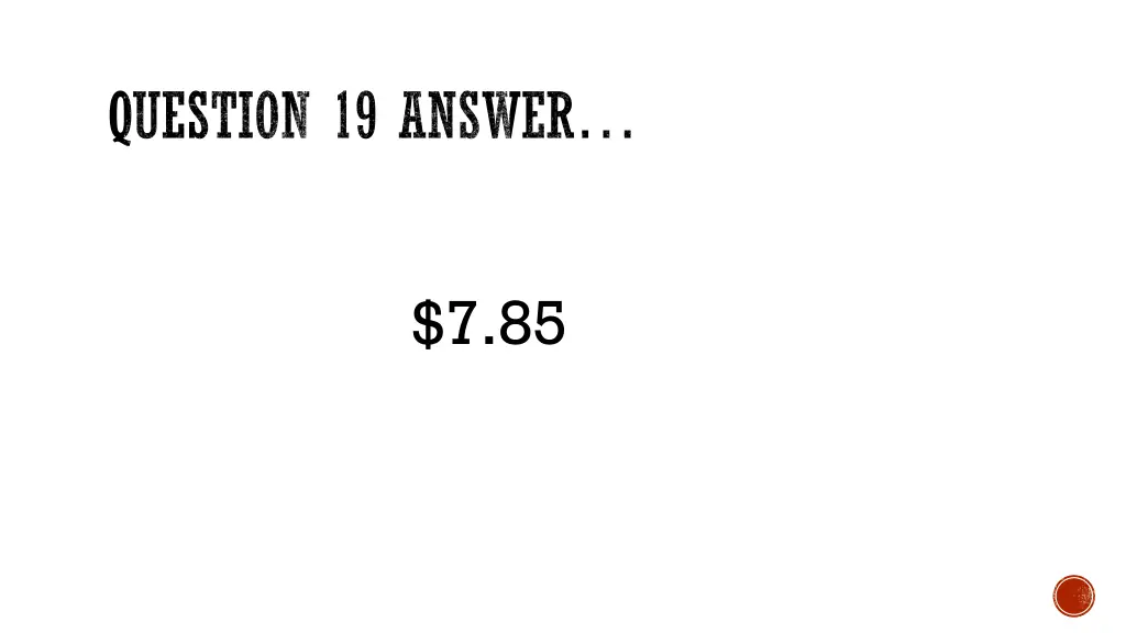 question 19 answer