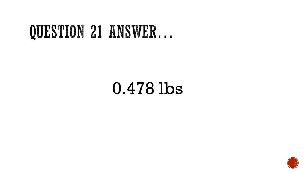 question 21 answer