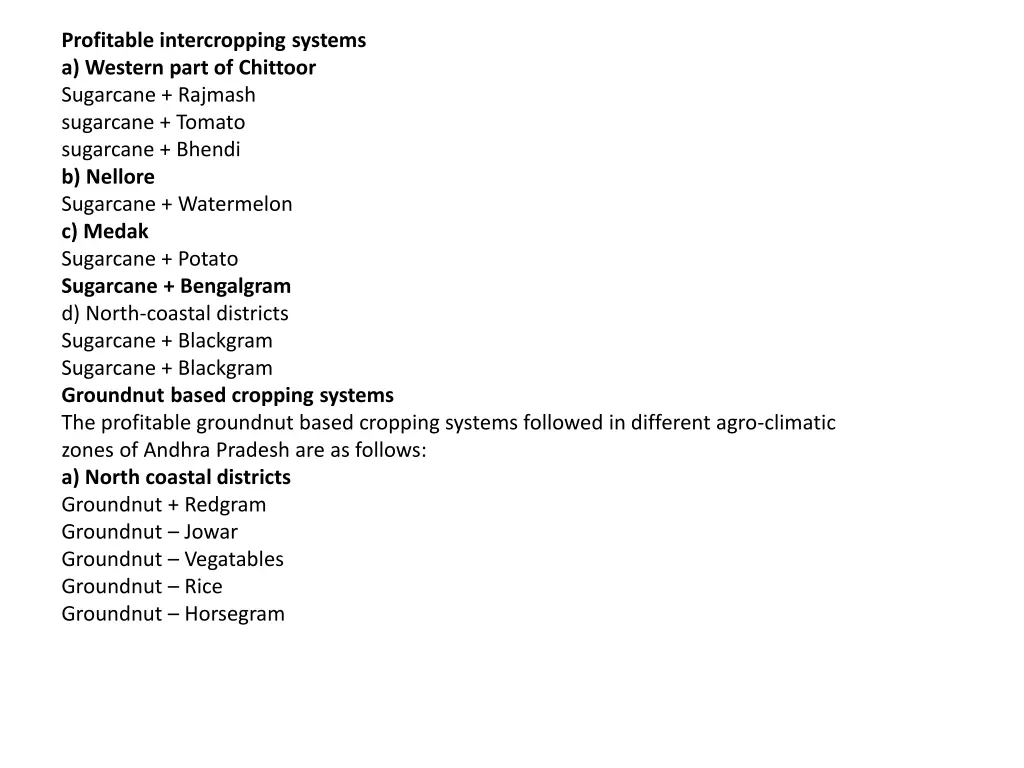 profitable intercropping systems a western part