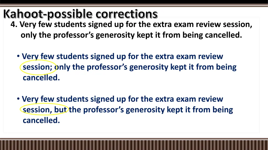 kahoot possible corrections 1