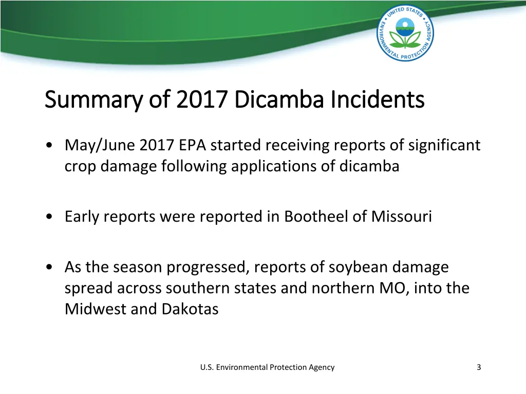 summary of 2017 summary of 2017 dicamba