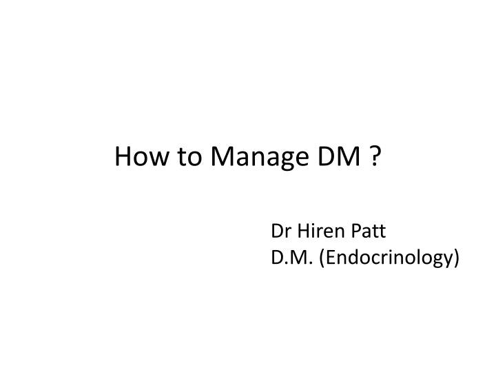 how to manage dm