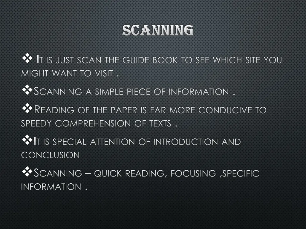 scanning scanning