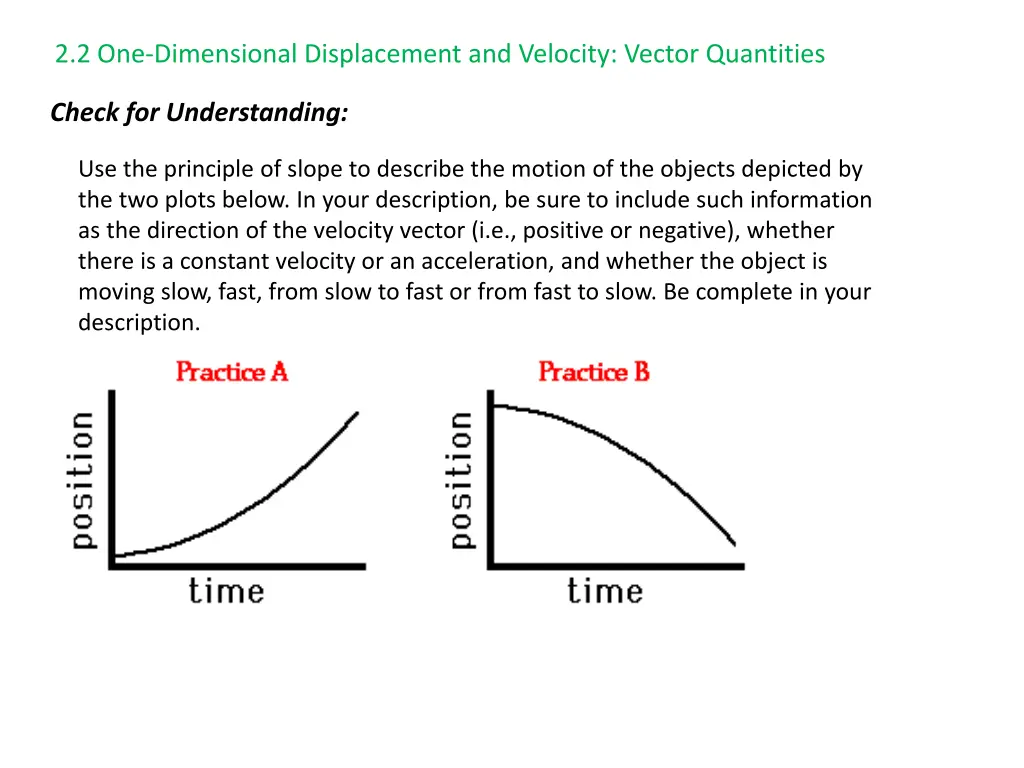 2 2 one dimensional displacement and velocity 11