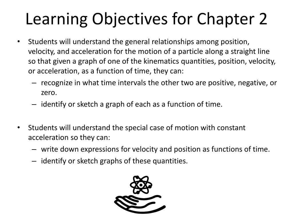 learning objectives for chapter 2