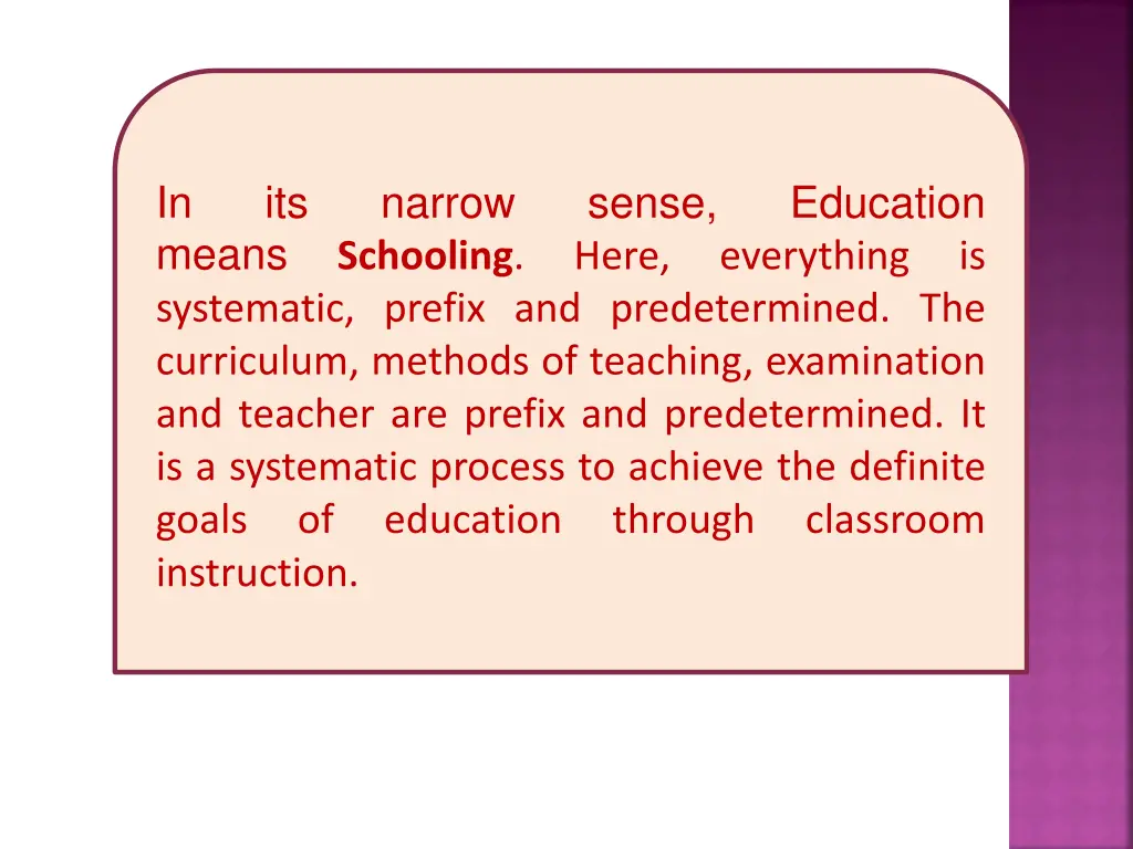 in means systematic prefix and predetermined