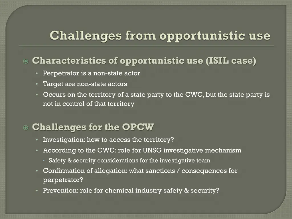 characteristics of opportunistic use isil case