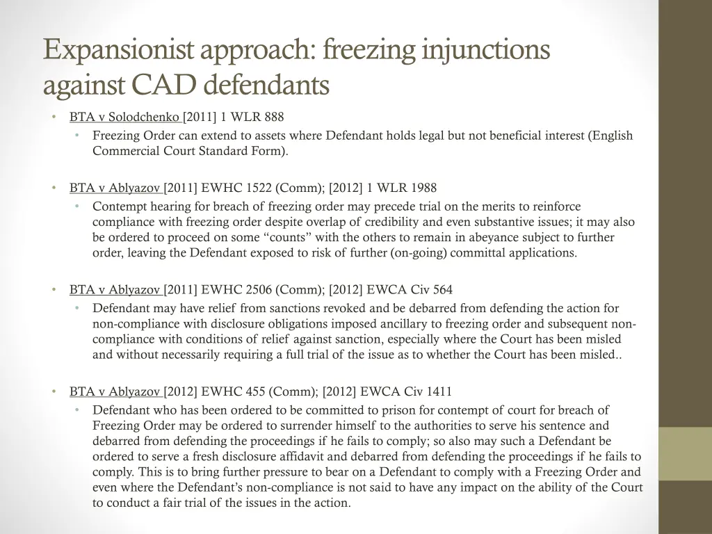 expansionist approach freezing injunctions 2