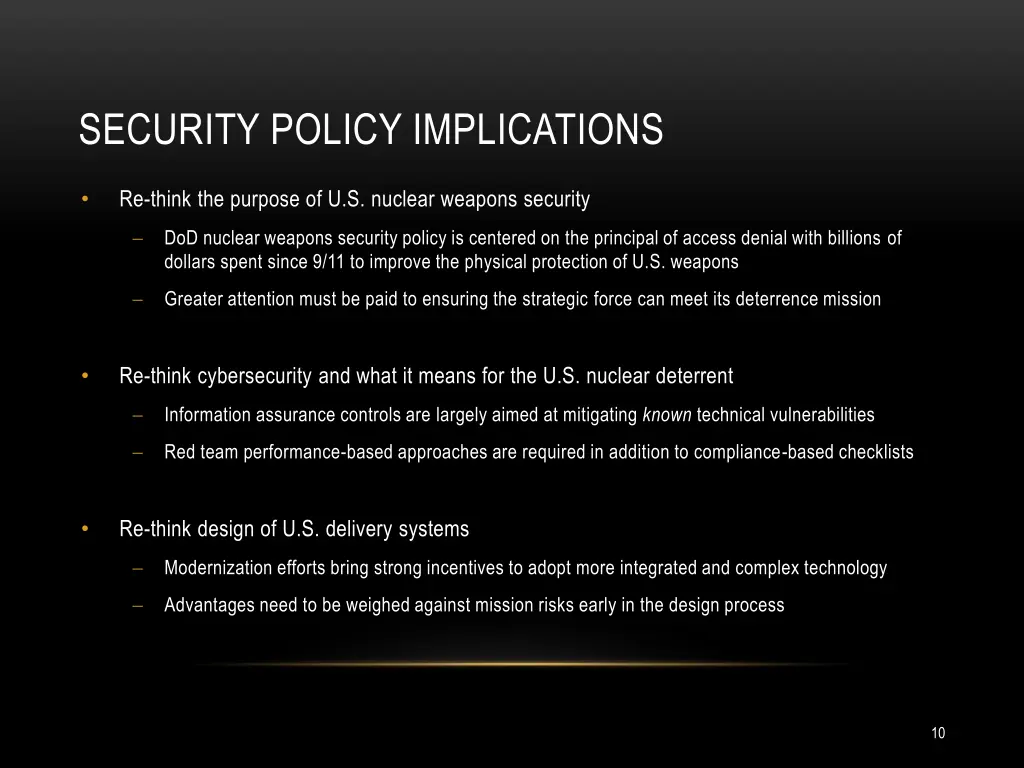 security policy implications