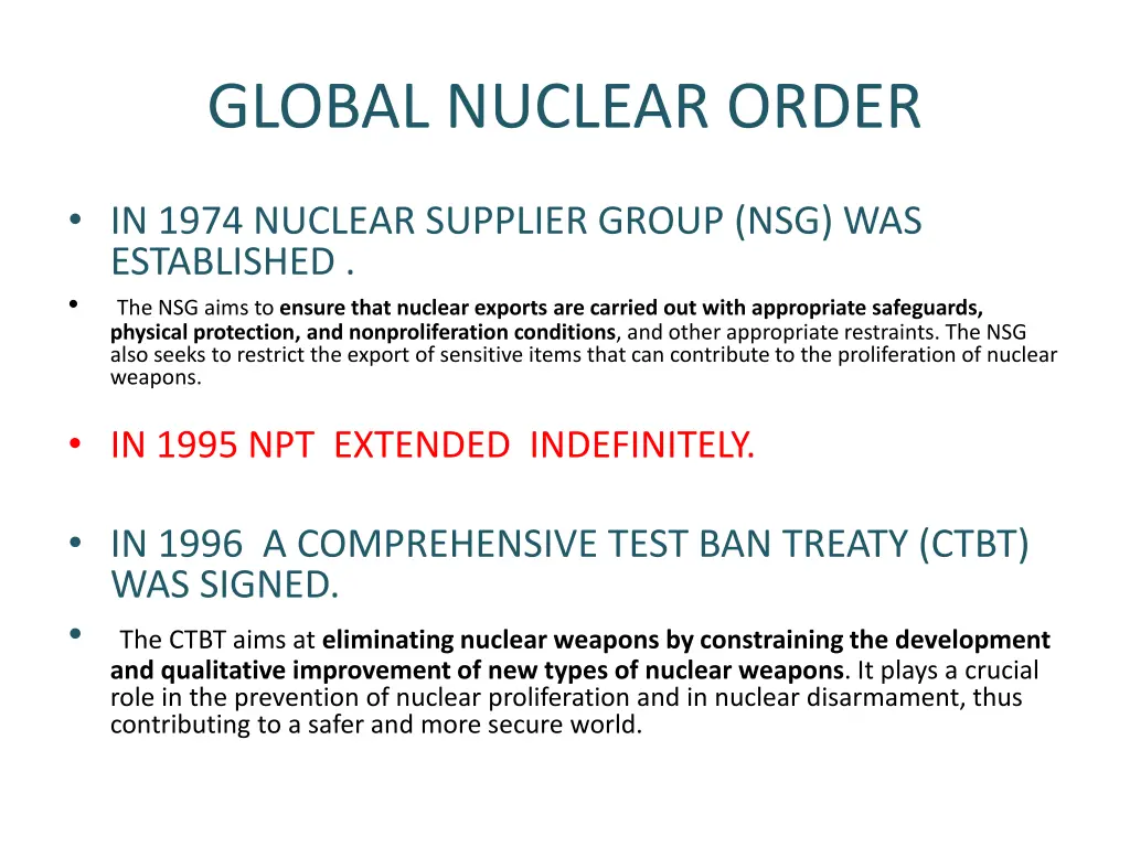 global nuclear order