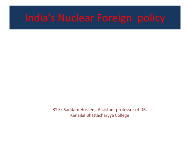 india s nuclear foreign policy