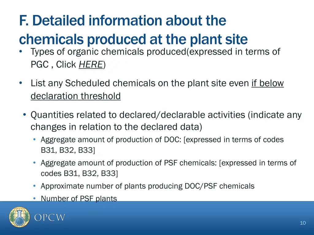 f detailed information about the chemicals