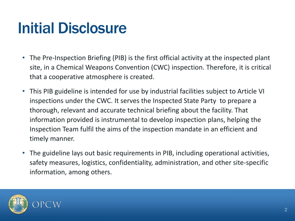 initial disclosure