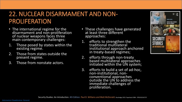 22 nuclear disarmament and non 22 nuclear