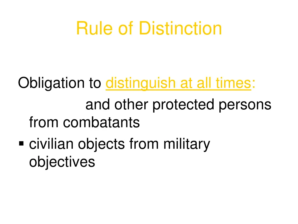 rule of distinction