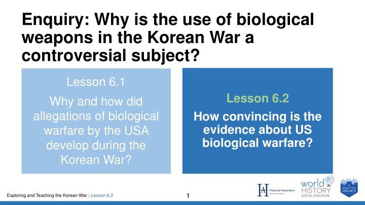 enquiry why is the use of biological weapons