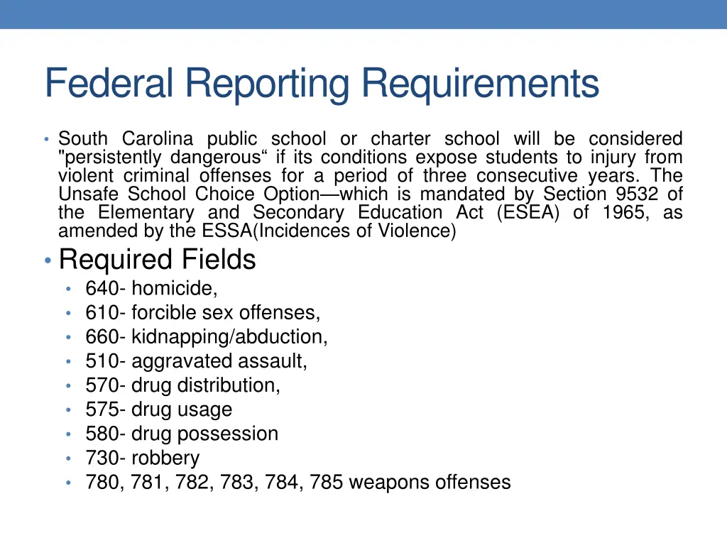 federal reporting requirements 4