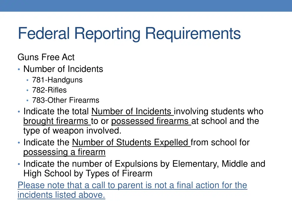 federal reporting requirements 5