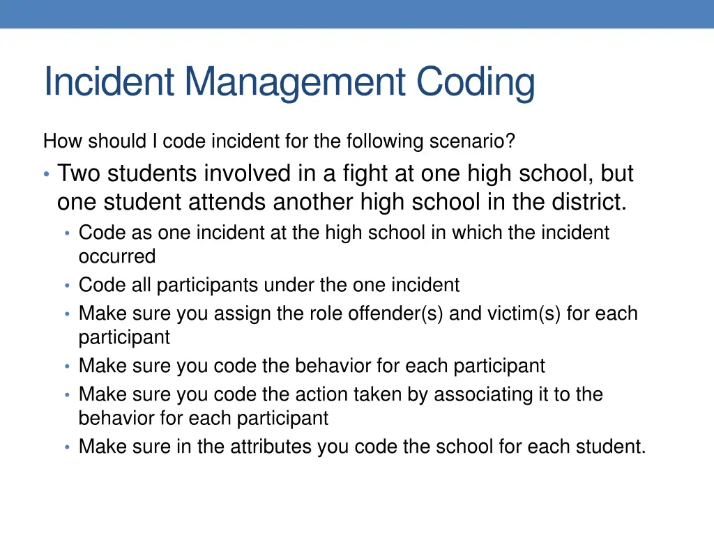 incident management coding 1