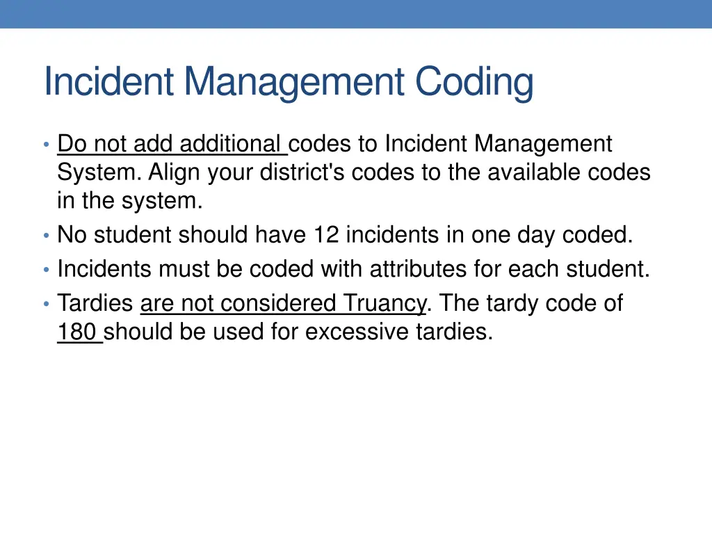 incident management coding 6