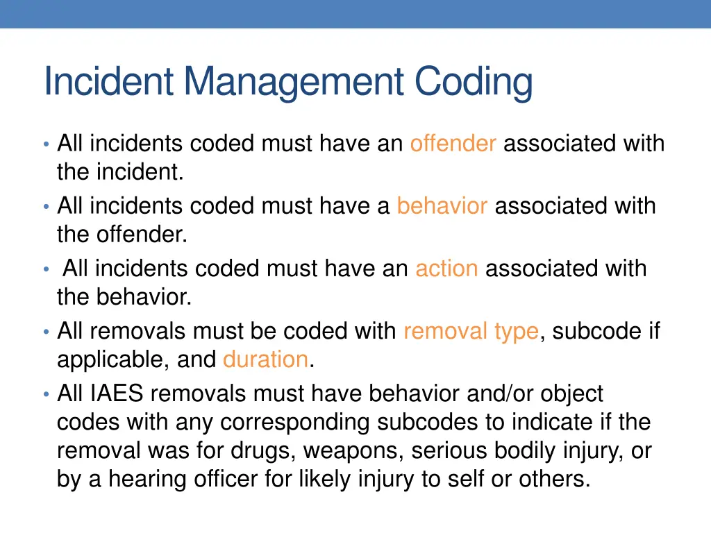 incident management coding