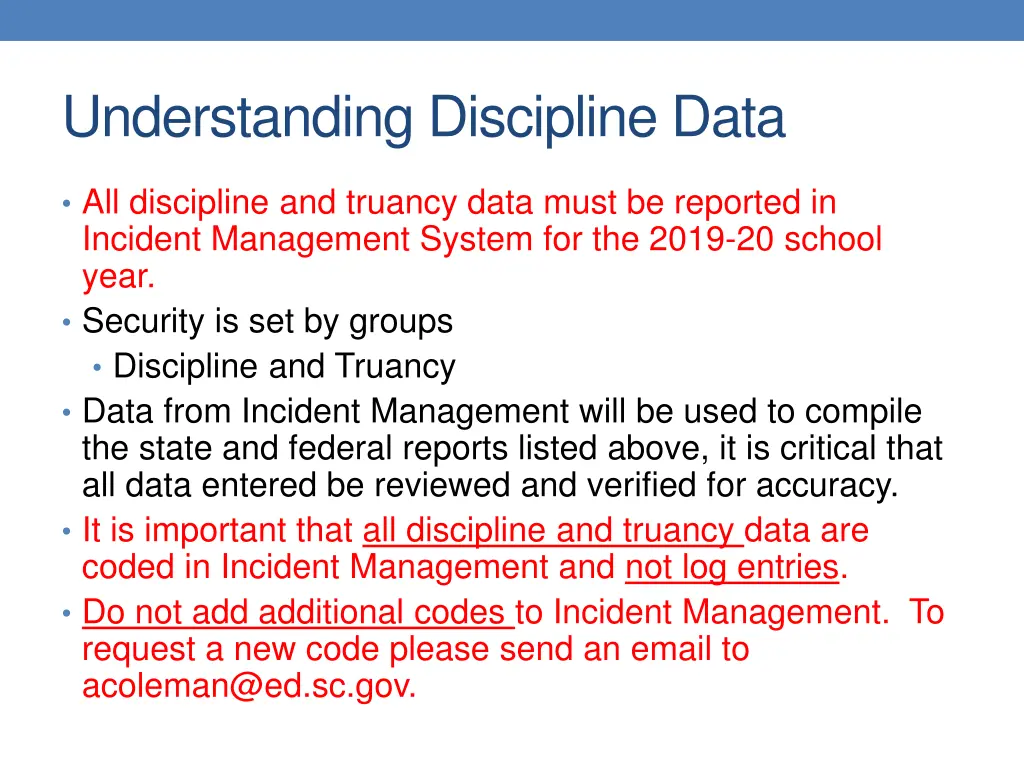 understanding discipline data