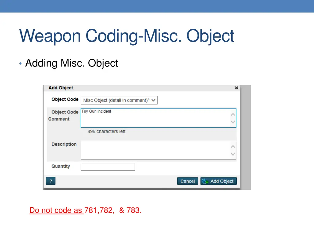 weapon coding misc object