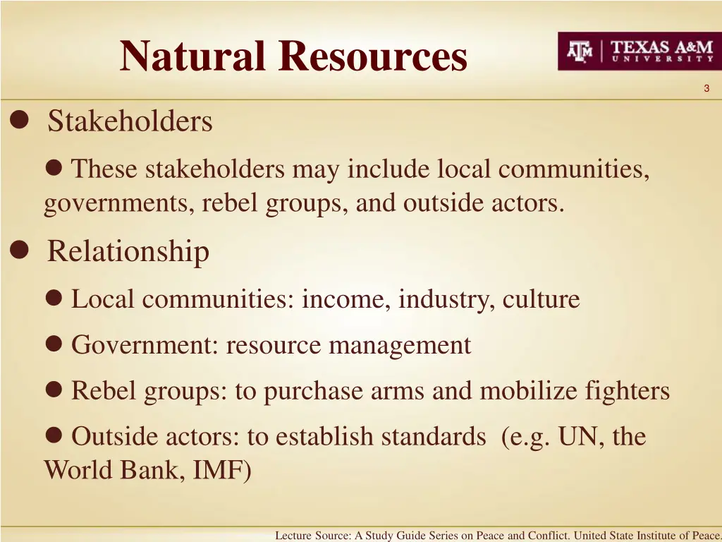 natural resources