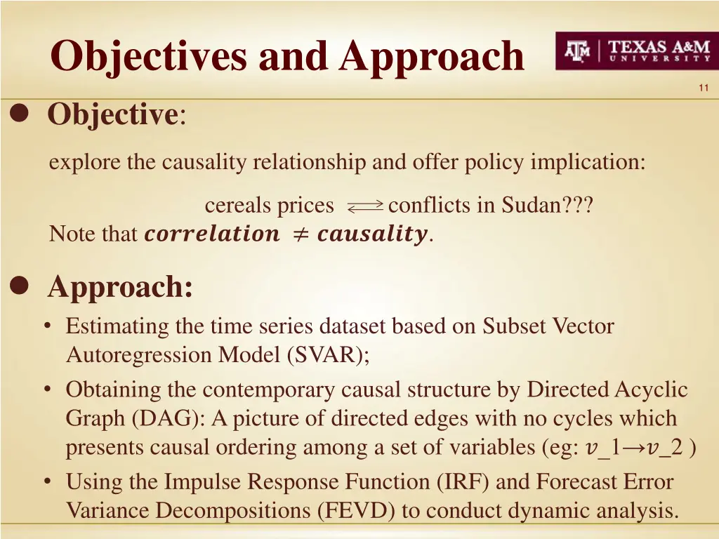 objectives and approach objective