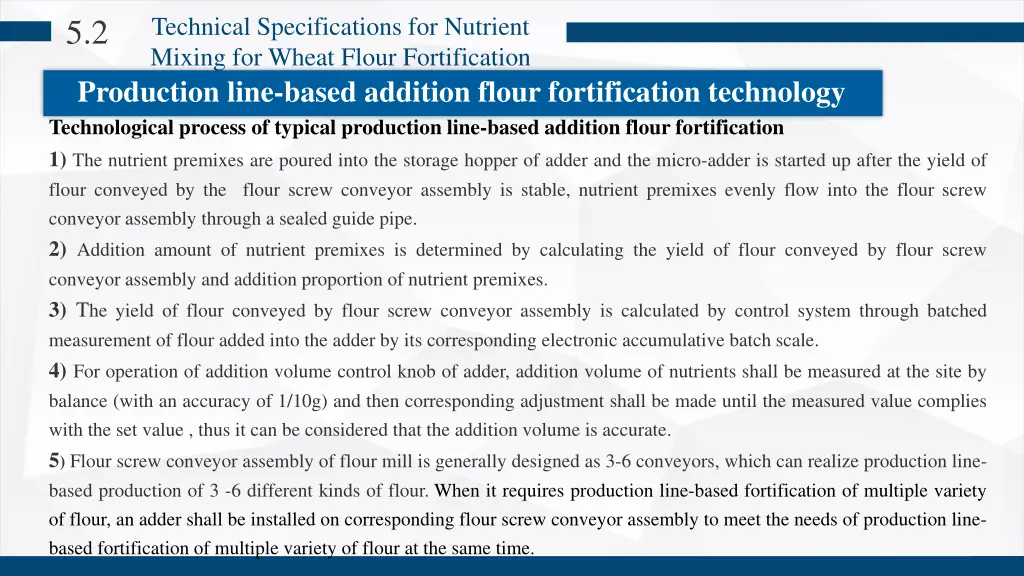 technical specifications for nutrient mixing 6